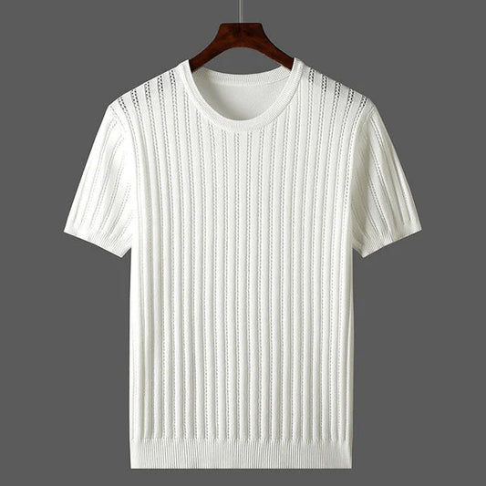 T-shirt côtelé en coton Mayfair